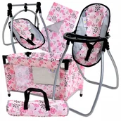 Pościel dla dzieci - Zestaw dla lalek Łóżeczko Krzesełko Huśtawka Nosdiło 3w1 Pościel Doris - miniaturka - grafika 1