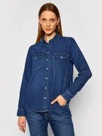 Koszule damskie - Levi's Koszula Essential Western 16786-0007 Granatowy Regular Fit - miniaturka - grafika 1