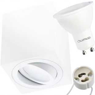 Oprawa Natynkowa HALOGENOWA Tuba Spot AMAT-M Kwadratowa 84mm + LED GU10 6W Ciepła barwa LUMILED - Lampy pozostałe - miniaturka - grafika 1