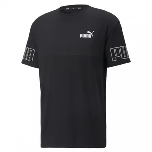 Męski t-shirt z nadrukiem PUMA Power Colorblock Tee - Koszulki sportowe męskie - miniaturka - grafika 1