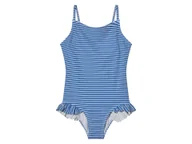 Stroje kąpielowe dla dziewczynek - lupilu® Stroje kąpielowy dziewczęcy (Niebieski/ biały, 110/116) - miniaturka - grafika 1