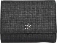 Portfele - Calvin Klein Damski portfel na co dzień, średni, potrójnie składany, rozmiar 0ne, Ck czarny, 0ne Size - miniaturka - grafika 1