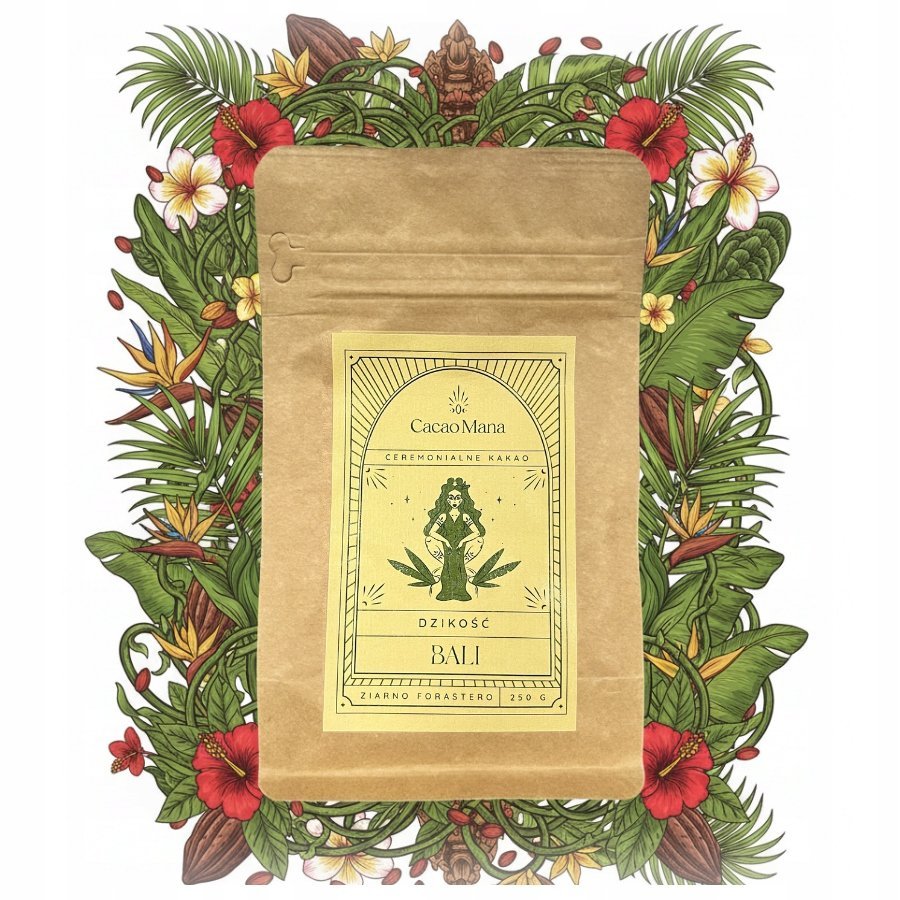 CacaoMana Kakao z Bali DZIKOŚĆ 250g FORASTERO Ceremonialne Cacao Spokój