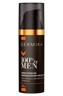 Dermika Dermika 100% For Men krem dla mężczyzn przeciw zmarszczkom i bruzdom 50+ 50ml - Kosmetyki do pielęgnacji twarzy męskie - miniaturka - grafika 1