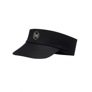 Czapka do biegania Buff Pack Run Visor R-SOLID BLACK - Czapki damskie - miniaturka - grafika 1