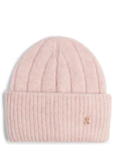 Tommy Hilfiger Czapka damska z zawartością alpaki Kobiety Sztuczne włókno różowy jednolity, ONE SIZE - Czapki damskie - miniaturka - grafika 1