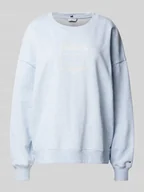 Bluzy damskie - Bluza oversized z okrągłym dekoltem - miniaturka - grafika 1