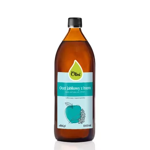 Ocet Jabłkowy Z Kwiatem Bzu 1 L Olini - Zdrowa żywność - miniaturka - grafika 1