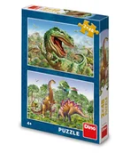 Puzzle - Puzzle 2 w 1 układanka z dinozaurami 2 x 48 elementów dla dzieci 4+ idealne na prezent - miniaturka - grafika 1