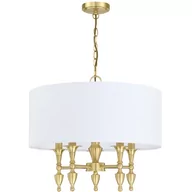 Lampy sufitowe - Austin żyrandol 5-punktowy mosiądz P05197BR-WH - miniaturka - grafika 1