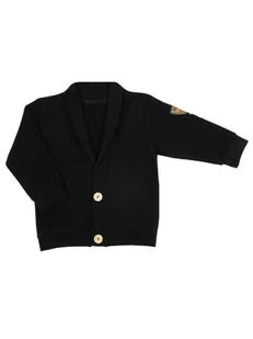 Chłopięca bluza dresowa zapinana na guziki czarna Nicol,r.98 - Bluzy dla chłopców - miniaturka - grafika 1