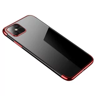 Hurtel Clear Color case żelowy pokrowiec etui z metaliczną ramką Samsung Galaxy A22 4G czerwony - Etui i futerały do telefonów - miniaturka - grafika 1