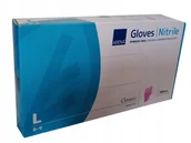 Rękawice robocze - ABENA rękawice nitrylowe bezpudrowe fioletowe L - Large, 100szt. - miniaturka - grafika 1