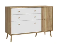 Inne meble do salonu - Komoda EasyKlix Harllson Hltk221Rec-M807 Dąb Mauvella / Biały - miniaturka - grafika 1