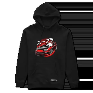 Czarna bluza z kapturem Toyota Supra mk4 Red-XL - Bluzy męskie - miniaturka - grafika 1