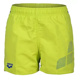 Kąpielówki dla chłopców - Arena Boys' Beach Short Logo R Swim Trunks Unisex - dla dzieci i chłopców, Soft Green-neon Niebieski, 6-7 anni - grafika 1