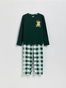 Reserved - Świąteczna piżama Grinch - ciemnozielony - Skarpetki dla dzieci - miniaturka - grafika 1
