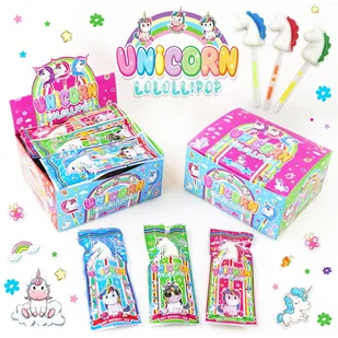 LIZAKI UNICORN JEDNOROŻEC (10G) 30SZT - Gumy do żucia, lizaki, dropsy - miniaturka - grafika 1