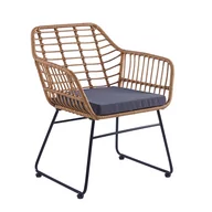 Fotele i krzesła ogrodowe - Fotel krzesło JARDIN pleciony 95x55x42 HOMLA - miniaturka - grafika 1