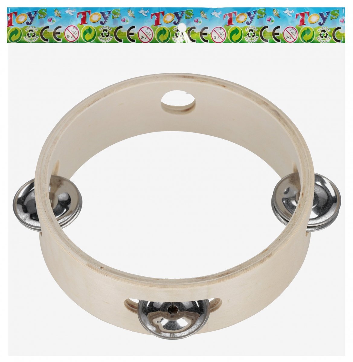 MEGA CREATIVE, Tamburyn Drewniany 14Cm