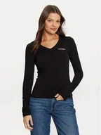 Bluzki damskie - Guess Jeans Bluzka W4YI21 J1314 Czarny Slim Fit - miniaturka - grafika 1