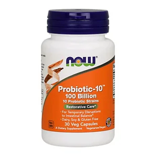 Now Foods Probiotic-10 100 Billion 30 Veg Capsules TT000440 - Przeziębienie i grypa - miniaturka - grafika 1