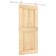 Drzwi wewnętrzne - Drzwi przesuwne z osprzętem, 90x210 cm, lite drewno sosnowe Lumarko! - miniaturka - grafika 1