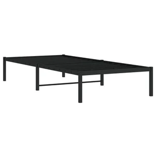 Metalowa rama łóżka, czarna, 90x200 cm Lumarko! - Łóżka - miniaturka - grafika 5