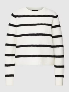 Sweter z dzianiny w paski - Swetry damskie - miniaturka - grafika 1