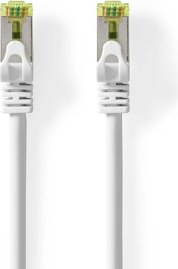Kabel sieciowy CAT7 S/FTP RJ45 męski RJ45 męski 20,0 m Snagless Round LSZH White Label