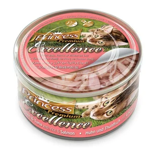 Princess prince Tins Kurczak Tuńczyk Łosoś 70g - Mokra karma dla kotów - miniaturka - grafika 2