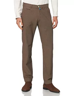 Spodnie męskie - Pierre Cardin spodnie męskie lyon, brązowy, 33W / 36L - grafika 1