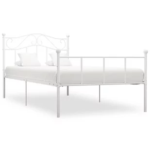 Rama łóżka, biała, VidaXL, 100x200 cm - Łóżka - miniaturka - grafika 1