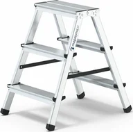 Drabiny - Magazynuj Drabina aluminiowa, dwustronna, 3 stopnie, wytrzymałość 125 kg - HOME - miniaturka - grafika 1