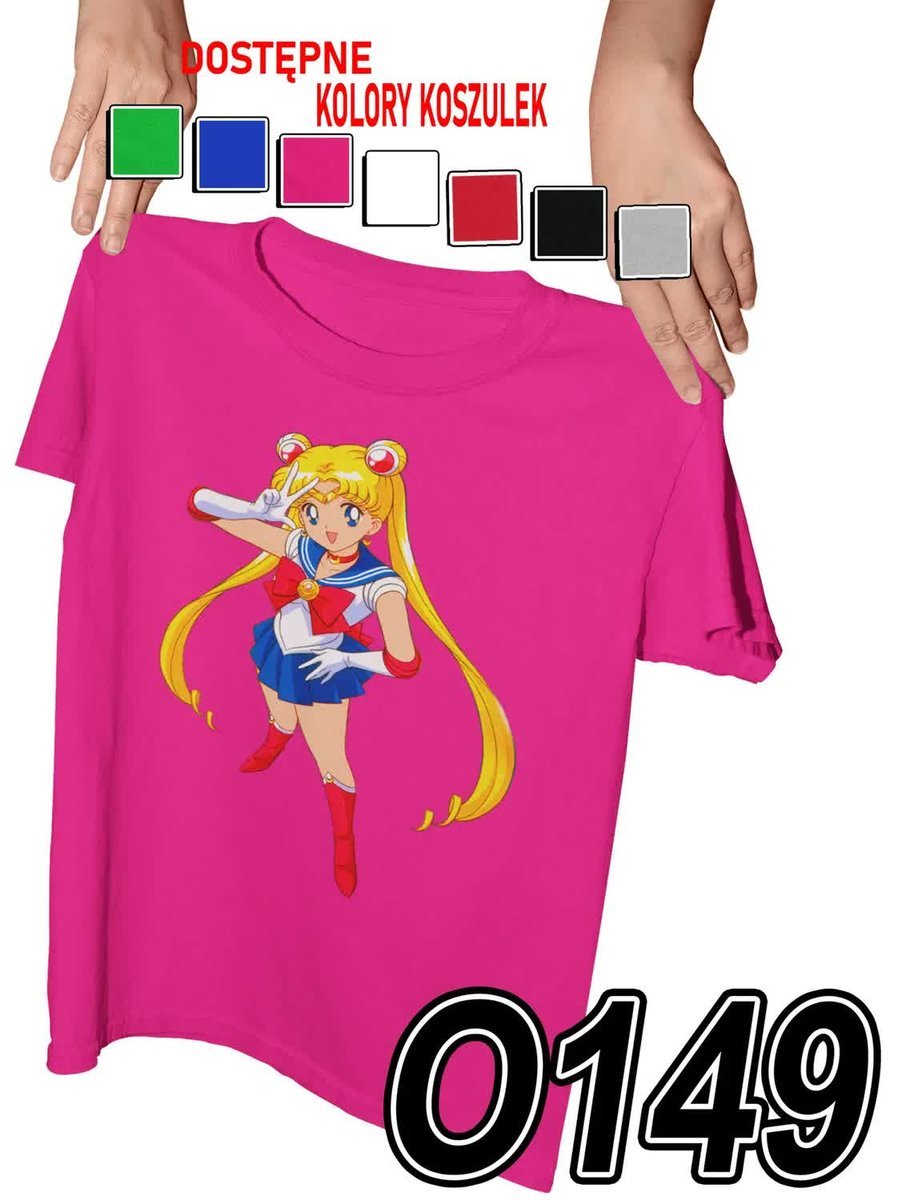 Koszulka Dziecięca Z Nadrukiem Sailor Moon Czarodziejki - M 134-140
