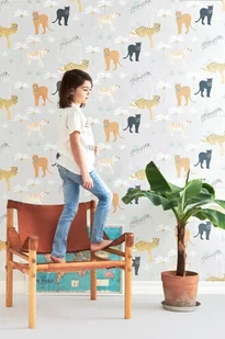 Tapeta dla dzieci Jasnoszara Pantera - Tapety - miniaturka - grafika 1