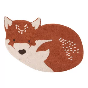 Kasztanowy dywan bawełniany Nattiot Little Wolf, 70x110 cm - Dywany dla dzieci - miniaturka - grafika 1