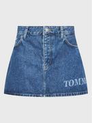 Spódnice - Tommy Jeans Spódnica jeansowa Micro DW0DW14834 Granatowy Regular Fit - miniaturka - grafika 1