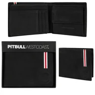 Akcesoria podróżnicze - Męski Portfel Skórzany PitBull Lin Wood 2 Czarny Elegancki - 7130019 - miniaturka - grafika 1