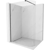 Ścianki i drzwi prysznicowe - Mexen Kioto ścianka prysznicowa zaokrąglona 140 x 200 cm, transparent 8 mm, czarna - miniaturka - grafika 1