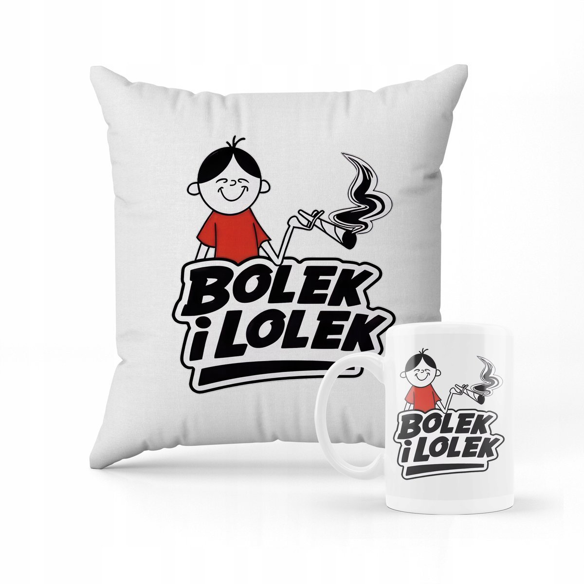 ZESTAW PODUSZKA + KUBEK Bolek i Lolek + IMIĘ