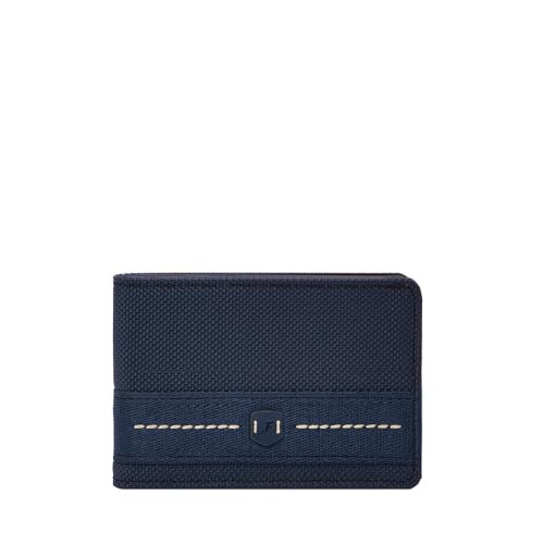 Fossil Rowan męski portfel podróżny Bi-Fold, niebieski, niebieski, S