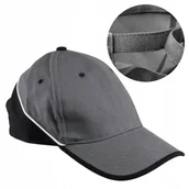 Odzież robocza - Czapka z daszkiem męska damska szara Przewiewna z Regulacją 100% Bawełna - miniaturka - grafika 1