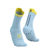 Skarpetki sportowe męskie - COMPRESSPORT Skarpetki do biegania PRORACING SOCKS V4 ULTRALIGHT RUN HIGH cashmere blue/maize - miniaturka - grafika 1
