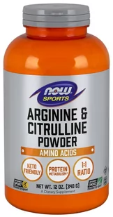 Now Foods - Arginina i Cytrulina, Proszek, 340g - Aminokwasy - miniaturka - grafika 1
