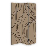 Parawany - Parawan dwustronny obrotowy FEEBY, Tekstura Brązowy 110x170 - miniaturka - grafika 1