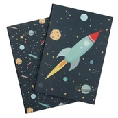 Szkolne artykuły papiernicze - A Little Lovely Company A Little Lovely Company  -  Notatnik a5 Kosmos  -  Zestaw 2 Szt. - miniaturka - grafika 1