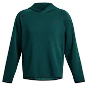 Koszulki męskie - Bluza męska UNDER ARMOUR z kapturem UA Unstoppable Fleece Zielona - miniaturka - grafika 1