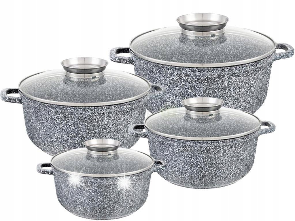 ZESTAW GARNKÓW GARNKI INDUKCJA / GAZ MARMUROWE KOMPLET GARNKÓW MARMURKOWYCH