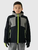 Kurtki i płaszcze dla chłopców - 4F Kurtka narciarska membrana 8000 chłopięca - czarna 122 (6-7 lat) - miniaturka - grafika 1